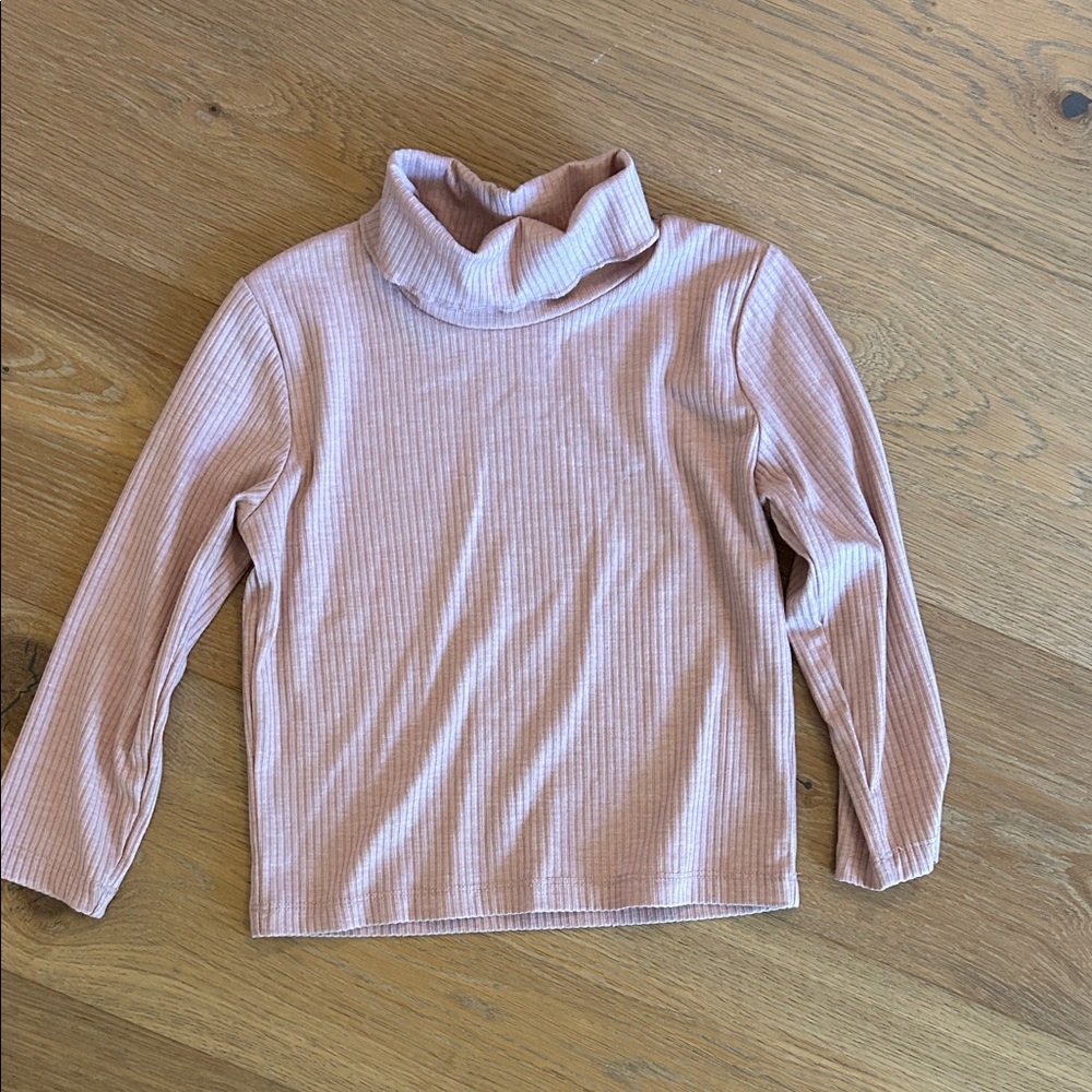 GB Girls Blush Ribbed Turtleneck